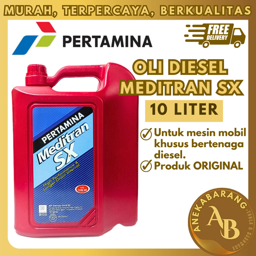 Oli Pertamina Meditran SX 10 Liter Sae 15W-40 Diesel Original