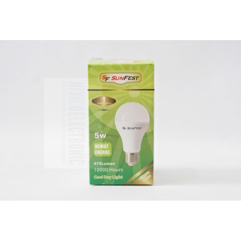 Lampu LED BULB SUNFEST 5 W COOL DAY LIGHT 7000 K Classic Series