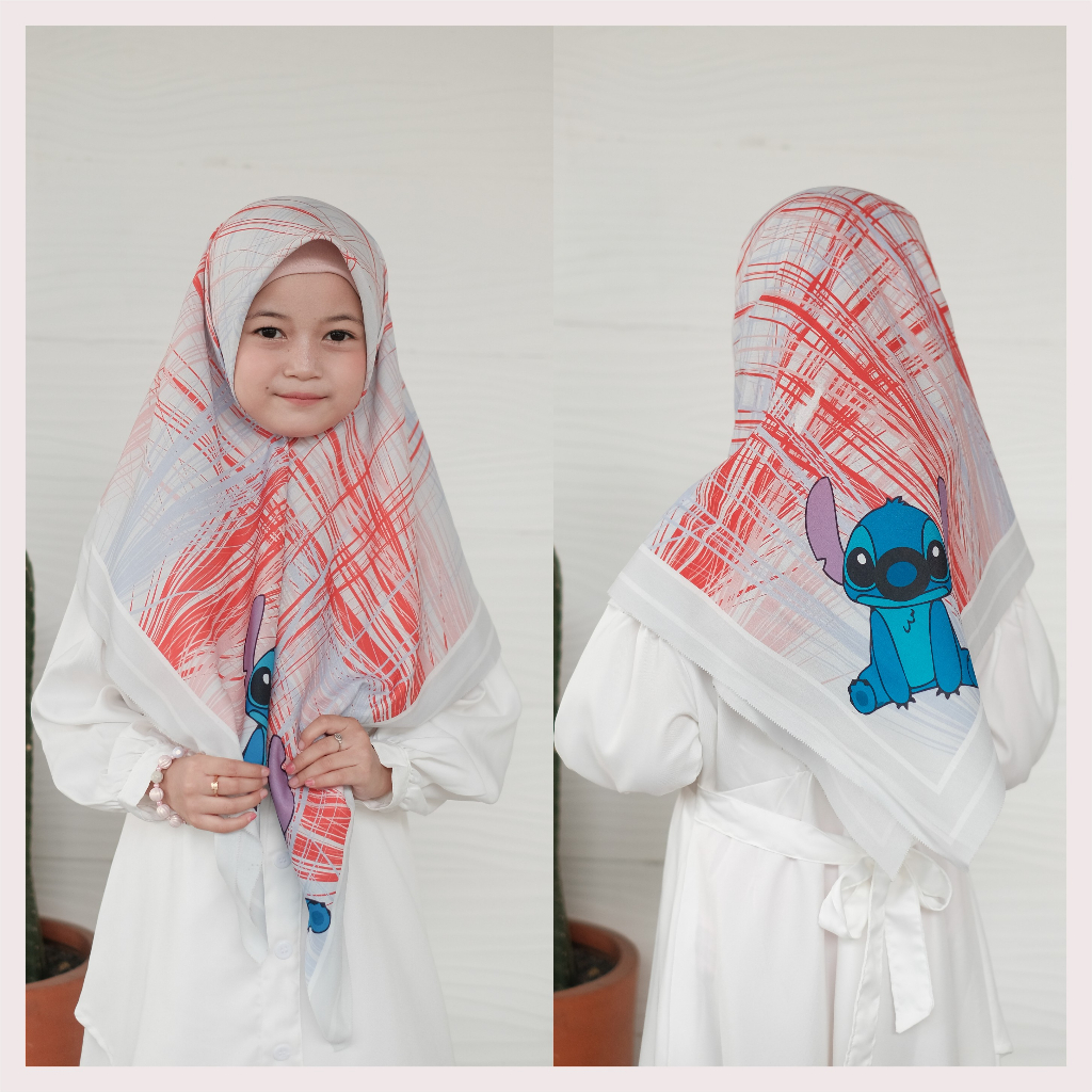 Kerudung Segi Empat Anak - Kerudung Segi Empat Motif
