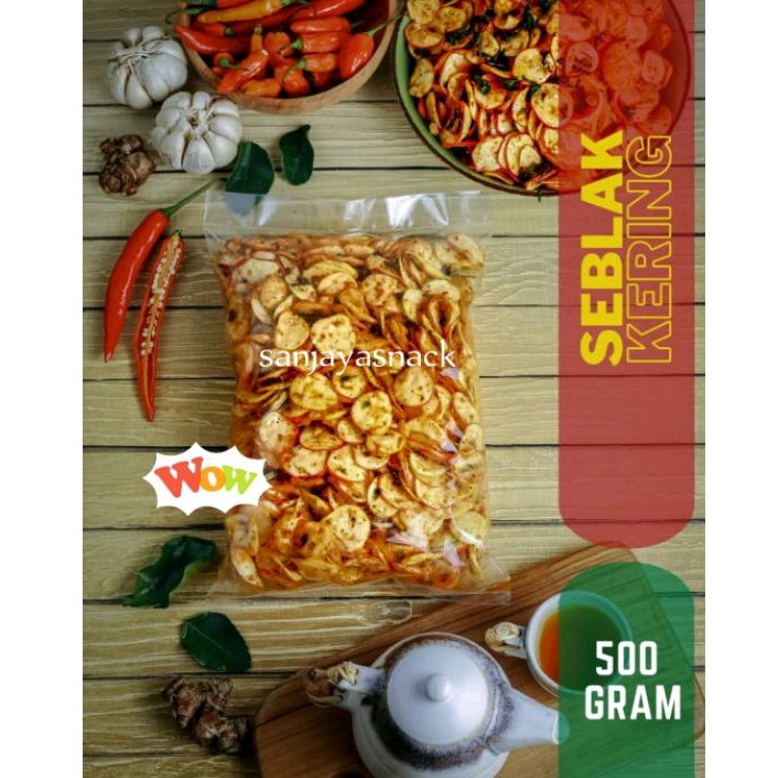 

Seblak kering / kerupuk seblak pedas Daun jeruk 500 gram