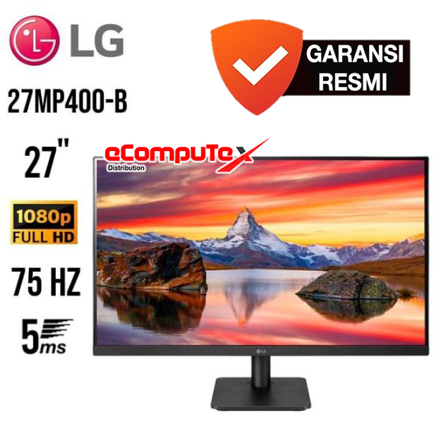 MONITOR LED LG 27MP400-B 27" / 27MP400 27 INCHI FHD IPS - GARANSI RESMI