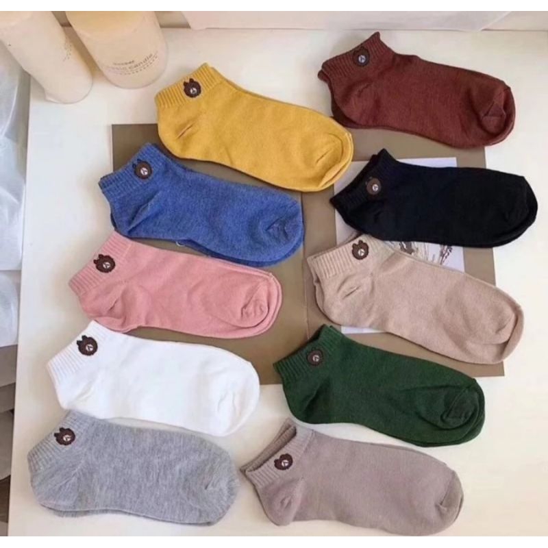 Kaos kaki popular broun perpack isi 10 pasang