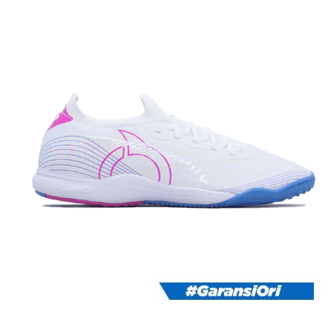 Sepatu Futsal Ortuseight Catalyst Liberte V2 IN - White Ultra Cyan (100% ORIGINAL)