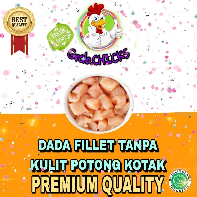 

Dada Ayam Fillet Potong Kotak / Daging Dada Ayam Fillet Potong Dadu