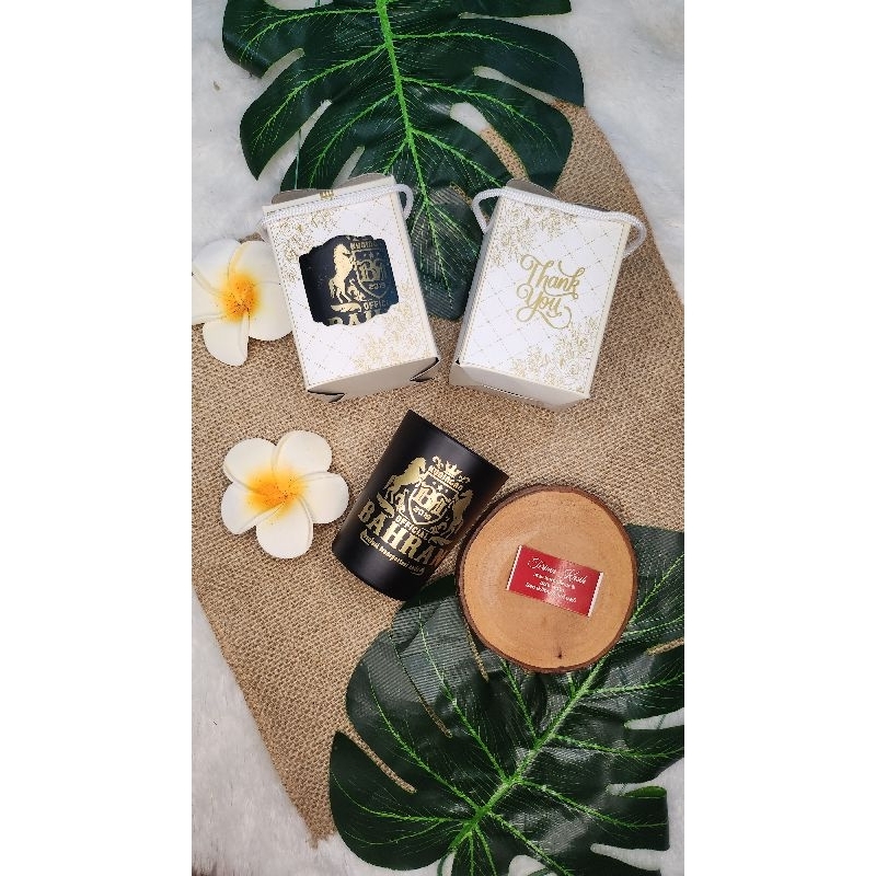 souvenir gelas jamu Hitam custom sablon