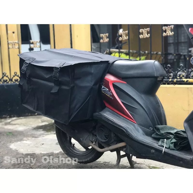 Motor Bagasi Samping Tas Motor Bagasi Samping Bahan Anti Air Kuat Untuk Kurir Dan Touring Deskripsi 