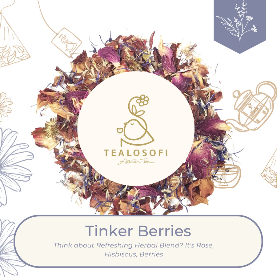 

Tinker Berries - Tealosofi Herbal Blend Teh Bunga Flower Tisane Blend