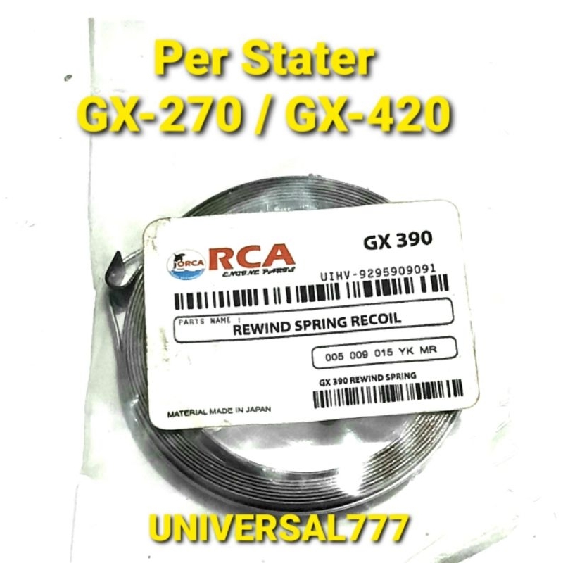 GX270 GX390 Rewind Spring Per Stater Starter Selah Slah Tarik Mesin GX340 GX420 Honda Matari Krisbow