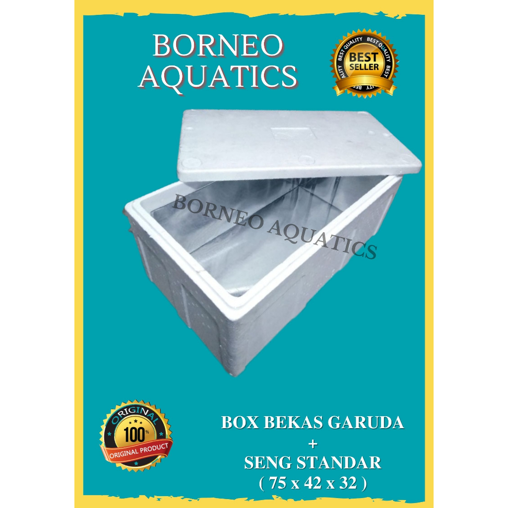 BOX STYROFOAM GARUDA + SENG STANDAR // BOX BEKAS // SENG BARU // 75x42x32 // AQUARIUM