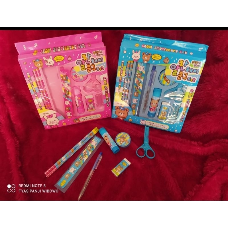 

Alat Tulis set komplit BIRU/PINK