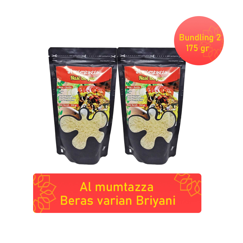 

Al mumtazza Nasi Beras Timur Tengah Rasa Briyani 175gr / 2 pcs /Bundling 2 / Briyani Instan
