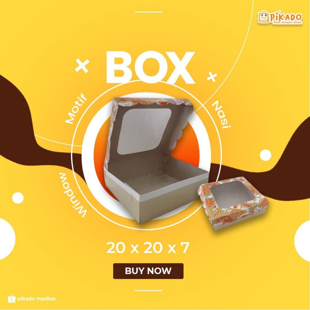 Box Nasi Window/Kardus nasi/kardus nasi window/box nasi/kardus nasi 20x20/box nasi 20x20/dus nasi