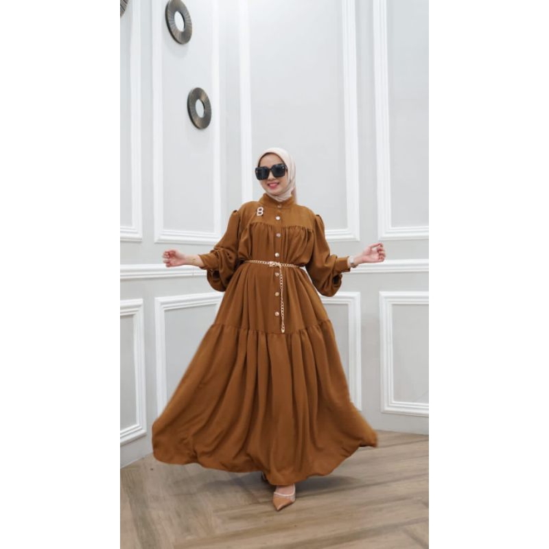 DRESS CRINKLE/NAMARA BASIC TANGAN BALON