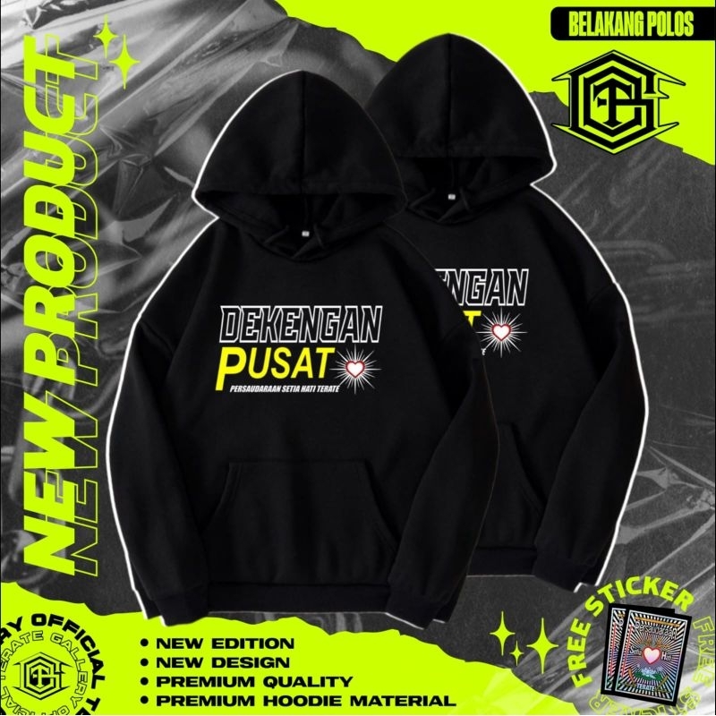 Jaket Hoodie Terate Dekengan Pusat