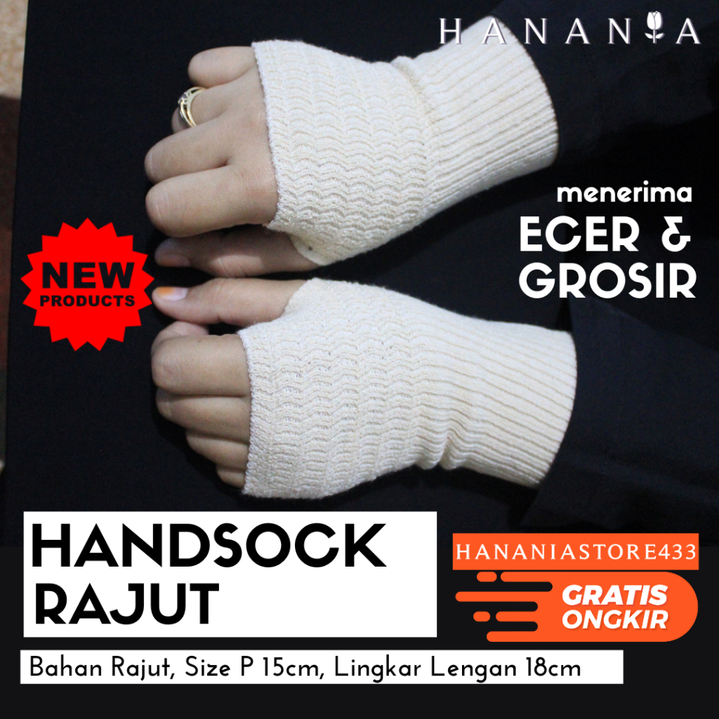 Handsock Manset Tangan Deker Hijab Rajut