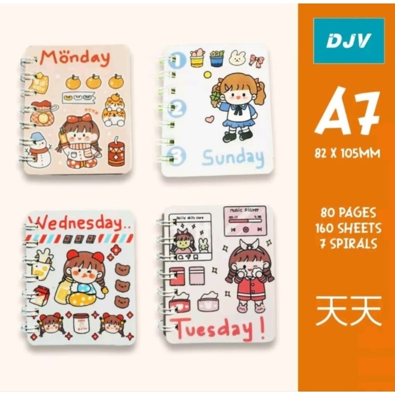 

Notebook Ring Motif / Buku A7 Catatan Ring / Buku tulis Ring
