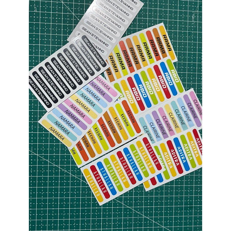 

Label nama untuk pensil atau pen
