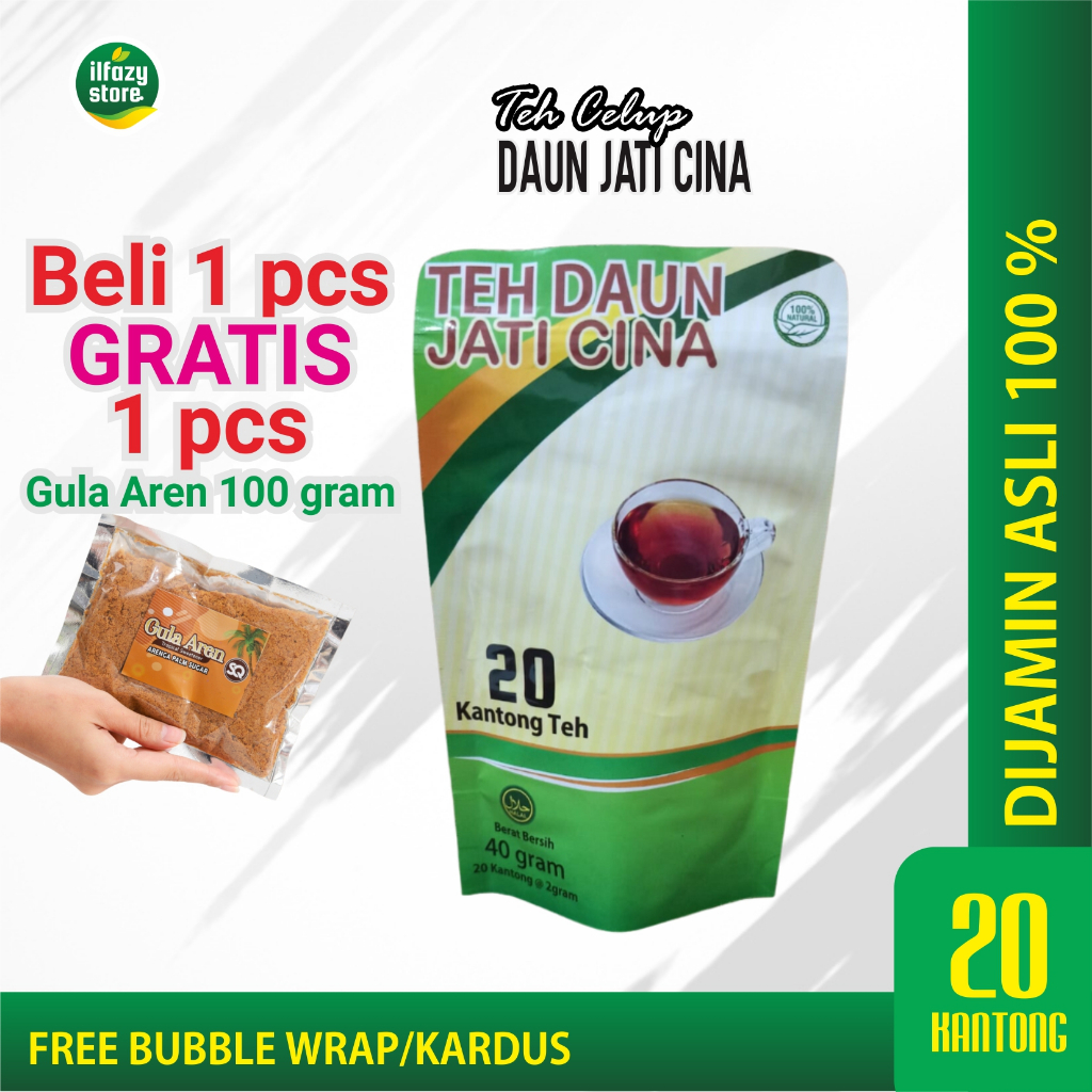 

LANGSING ALAMI !!! Teh Celup Jati Cina gratis 1 gula aren 1 pcs