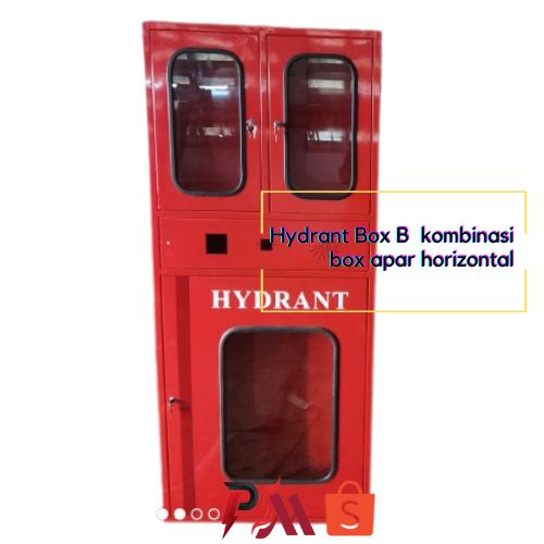 IHB INDOOR HYDRANT BOX TYPE B COMBINATION BOX APAR HORIZONTAL 168 X 75 X 20 CM PINTU KACA KUNCI KOMB