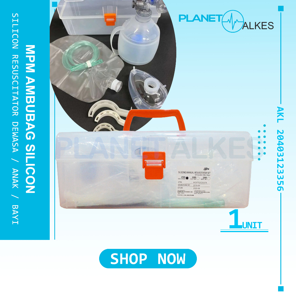 Ambu Bag Silicone Resuscitator / AmbuBag silikon MPM Bayi,Anak,Dewasa GEA