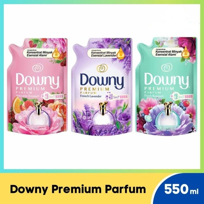 downy premium refill 550ml Downy Pewangi dan Pelembut Pakaian Konsentrat Adorable Bouquet 550 ml