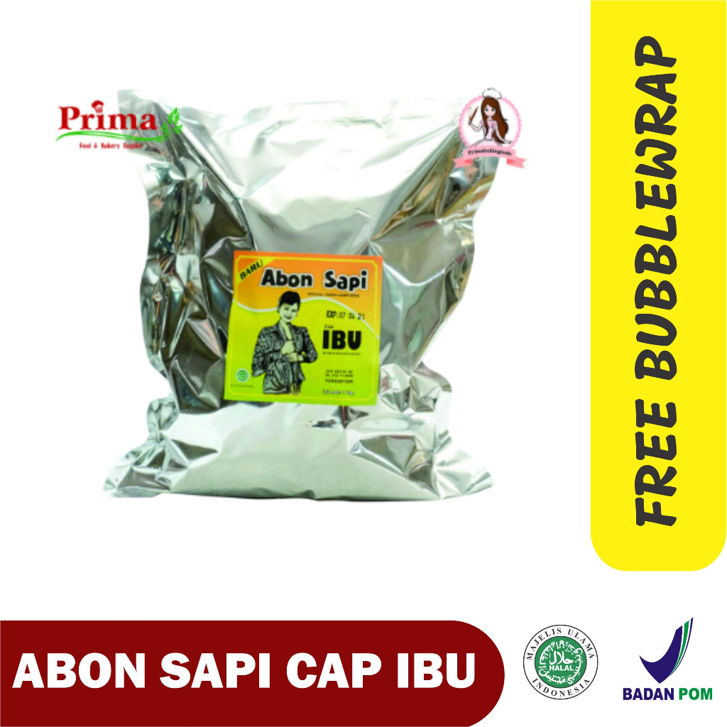 

Abon sapi - Cap ibu - kemasan repack