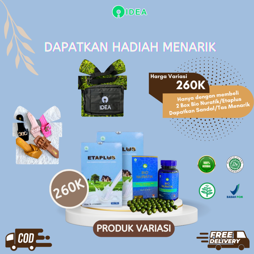 

BIO NURATIK PIL OBAT HERBAL ALAMI/SUSU KAMBING ETAWA BUBUK PLUS HERBAL