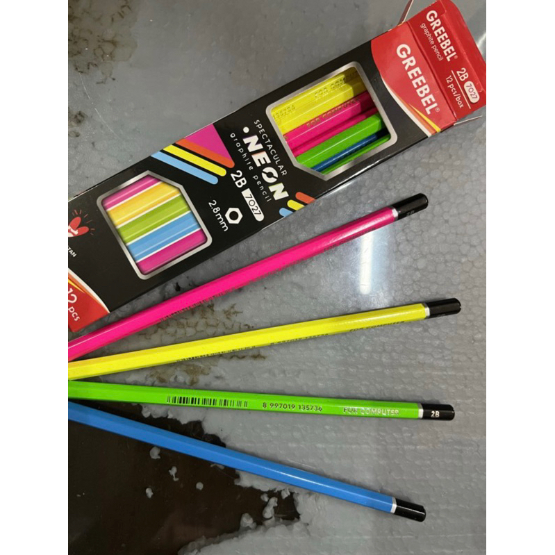 

pensil 2b greebel neon murah grosir