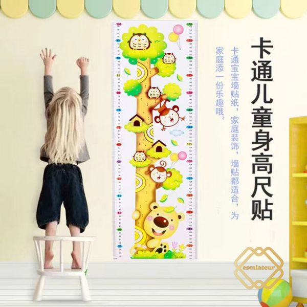 ⚡pecial HUT RI 8.8 (escalateur) STICKER PENGUKUR TINGGI BADAN POHON ANAK ANIMAL HEWAN STICKER DINDIN