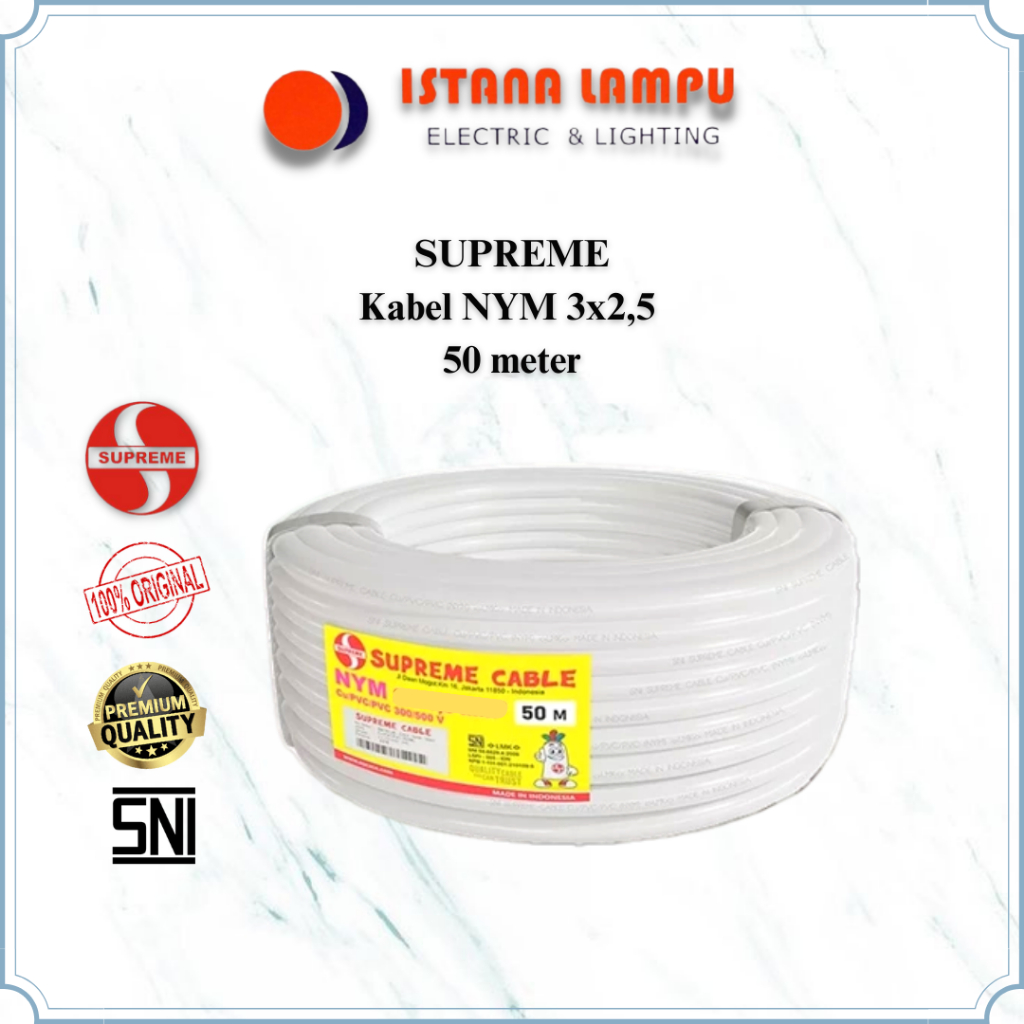 Kabel Supreme Nym 3X2.5 Mm Putih