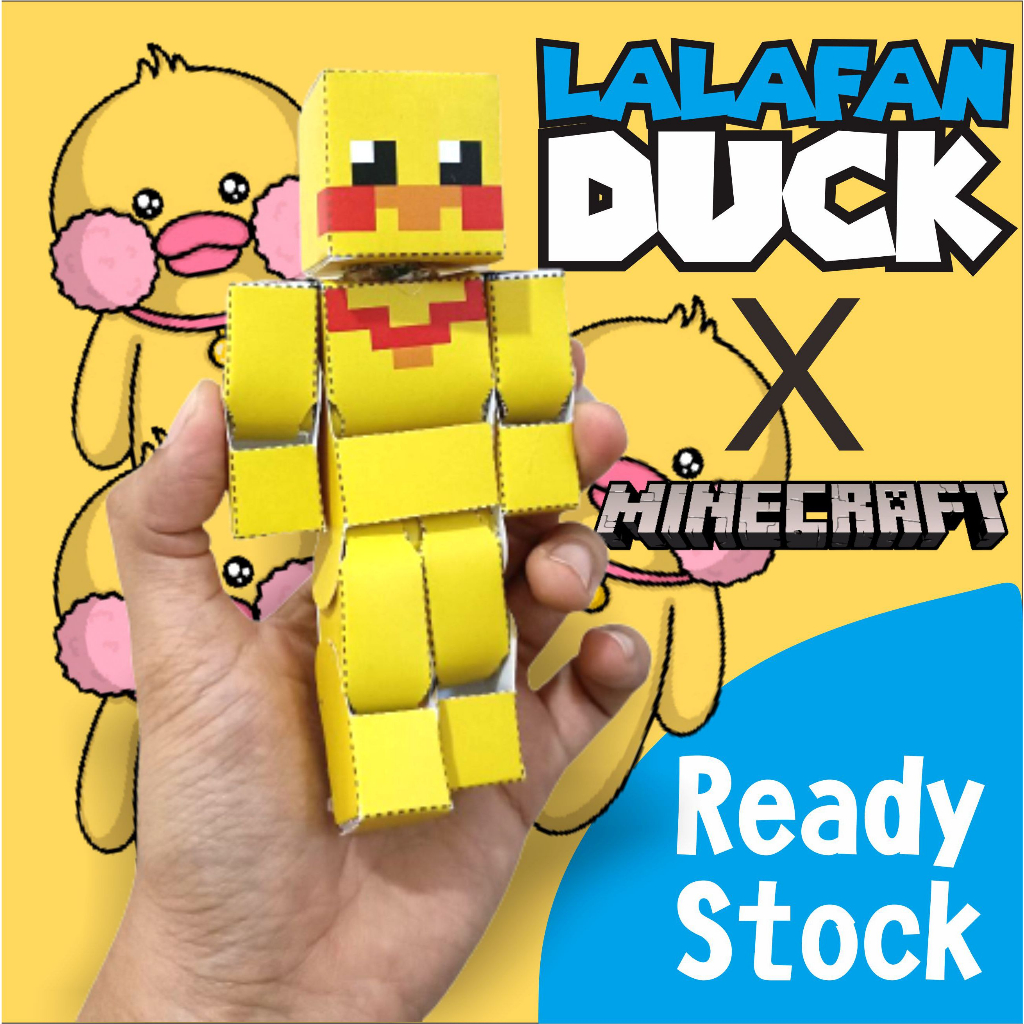 PAPER DUCK PAPERCRAFT PAPERDUCK MINECRAFT ACTION FIGURE VIRAL