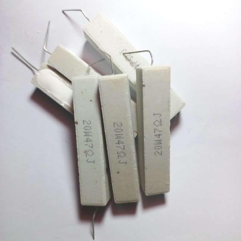 R kapur 47ohm 47 ohm 47R 20w 20watt 20 watt Resistor balok kotak