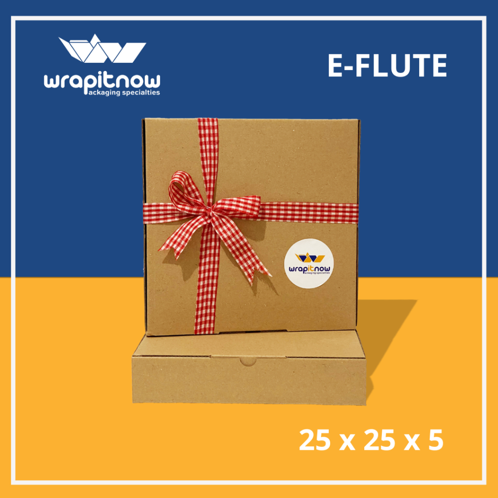 

Eflute Die Cut 25x25x5 Kardus Packing Olshop Hampers Kado Gift Box Pizza Pabrik Dus Murah Tebal