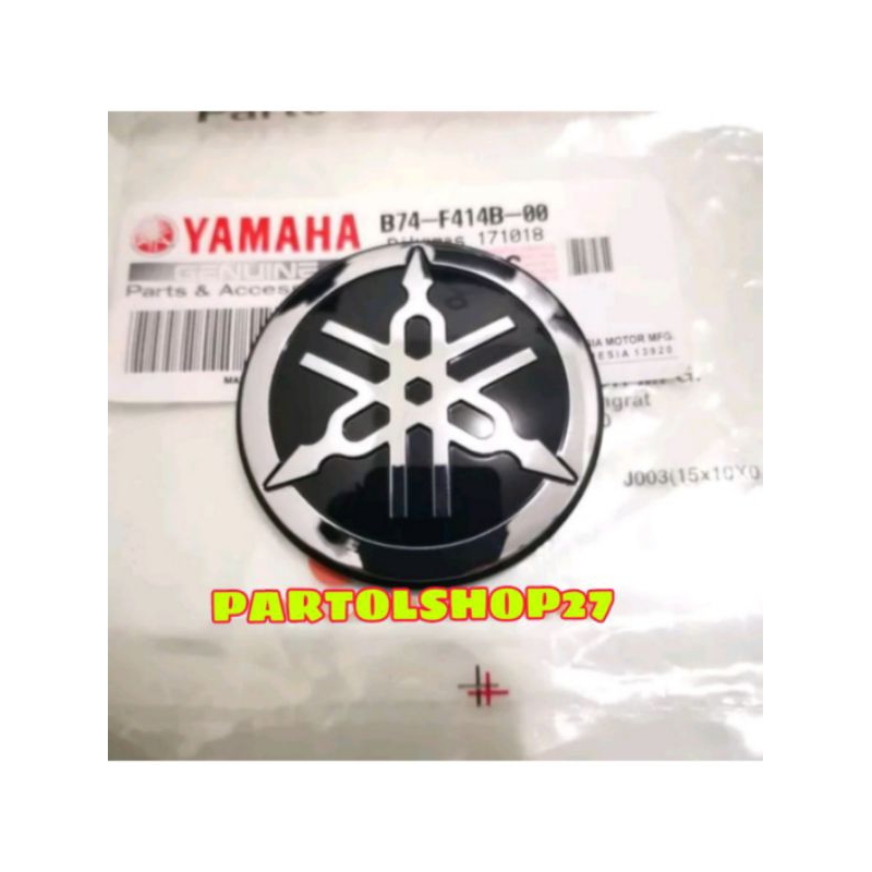 Logo Yamaha Silver 5cm Untuk Di Sayap XMAX 250, Di Cover Tangki R15 V3, Vixion 2017 Up Orginal Yamah
