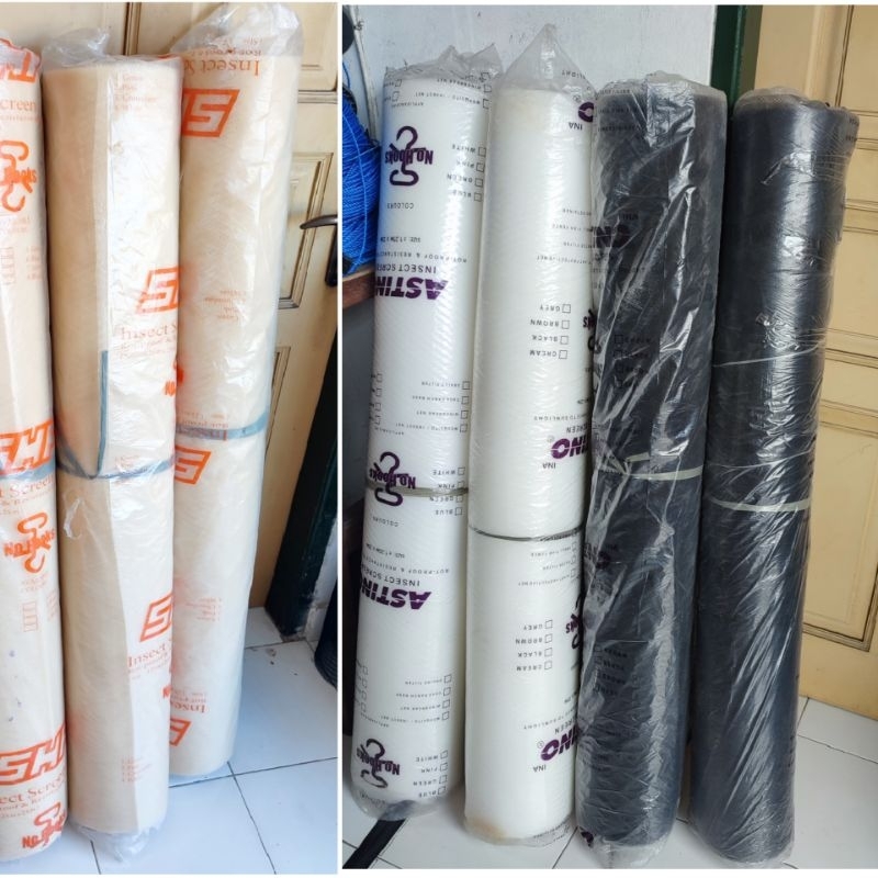 Kawat Jaring Nyamuk Nilon Plastik TEBAL per ROLL . Kelambu Kain Kasa Anti Nyamuk putih hitam