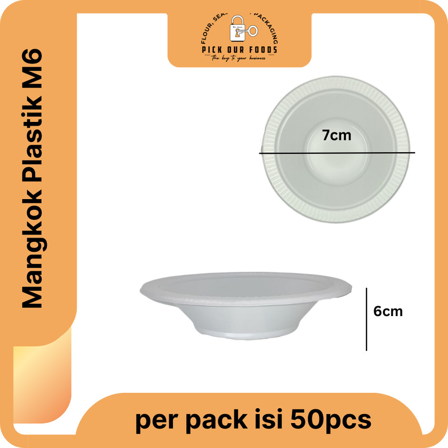 Mangkok Plastik M6 | Mangkok Bubur plastik | Mangkok Mika M 6