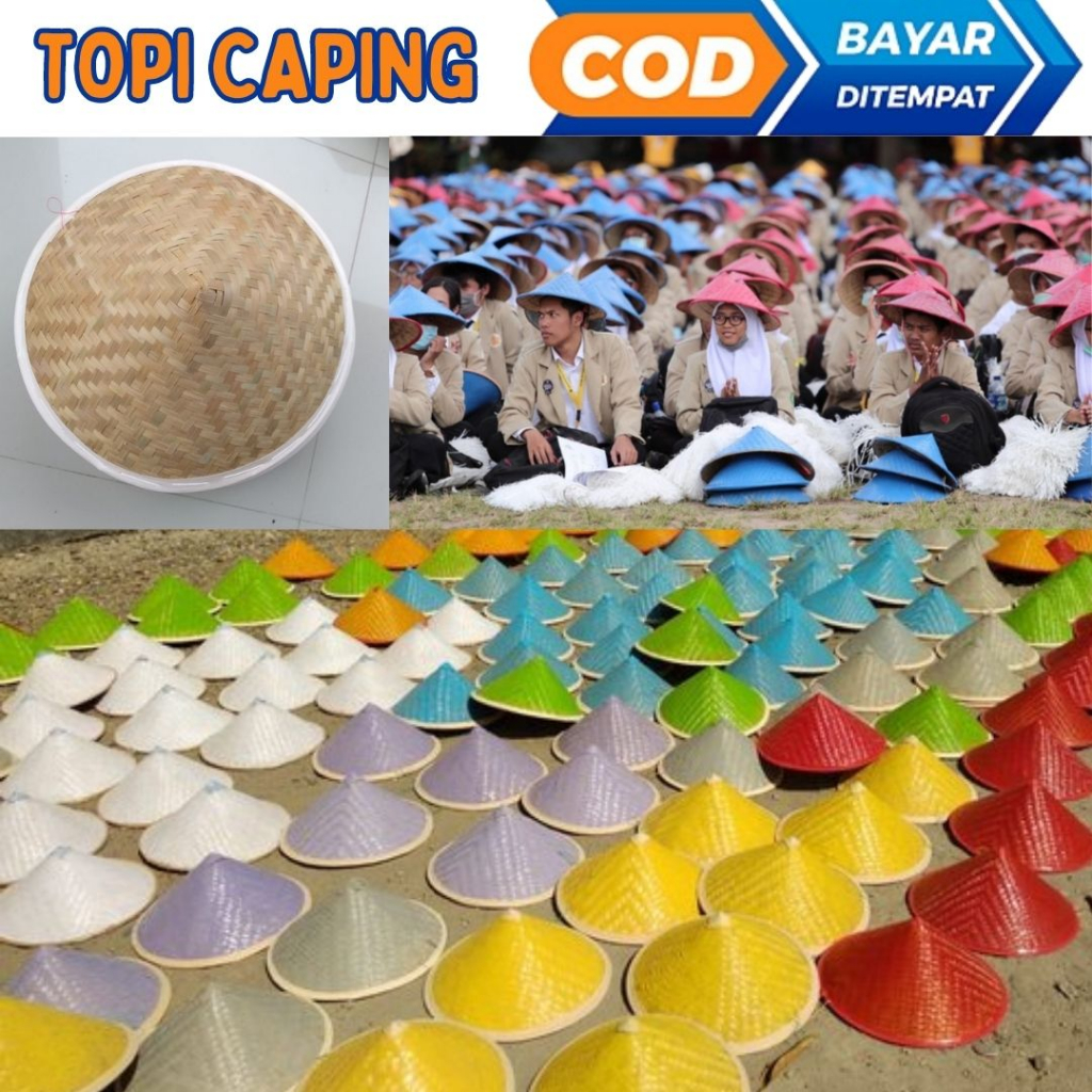 READY Topi Petani Polos / Caping Warna D.38 CM Untuk OSPEK PPSMB UGM UI UNS