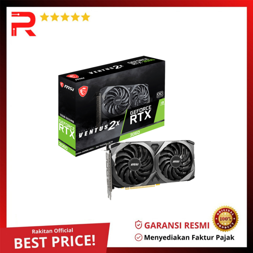 MSI GeForce RTX 3060 12GB VENTUS 2X 12G OC GeForce RTX 3060 12GB GDDR6