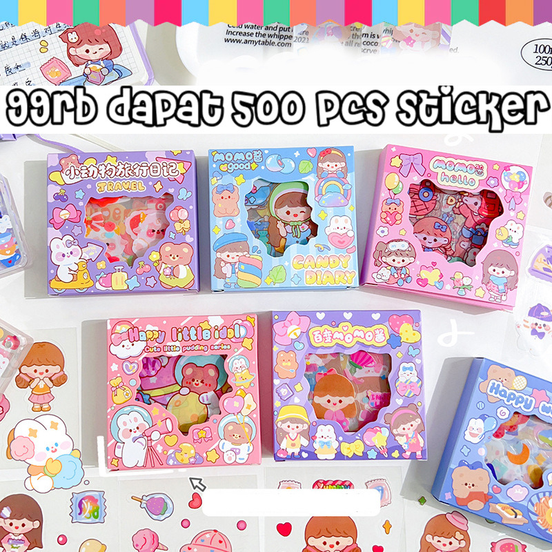 

MURAH !! 500 PCS STICKER PET TRANSPARANT JOURNALING SUDAH CUTTING MOTIF DIKIRIM RANDOM