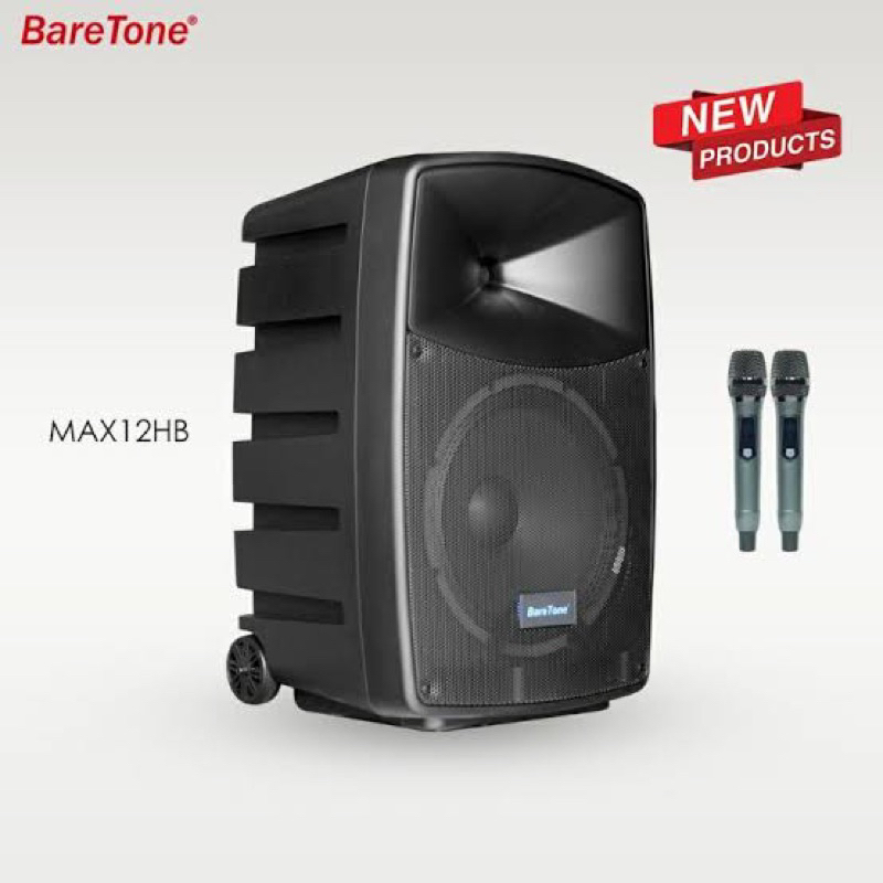 BARETONE SPEAKER PORTABLE 12 inch BARETONE Max 12 HB Baretone Portable Speaker Baretone Max12 Hb Baretone 12 HB Original Wireless Max 12 Inch Max12hb BARETONE 12 HB