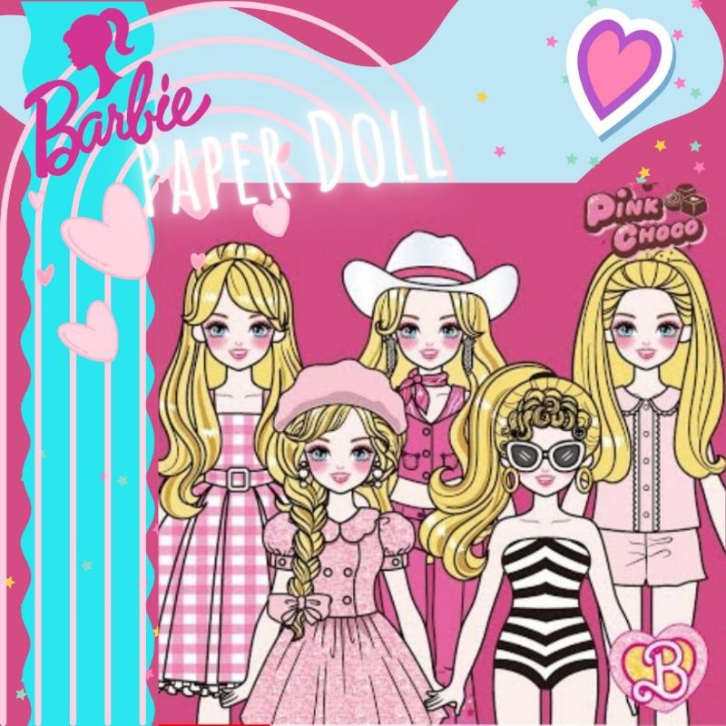 BARBIE MAINAN KERTAS BARBIE PAPER DOLL VIRAL BARBIE TERMURAH BP BONGKAR PASANG BARBIE