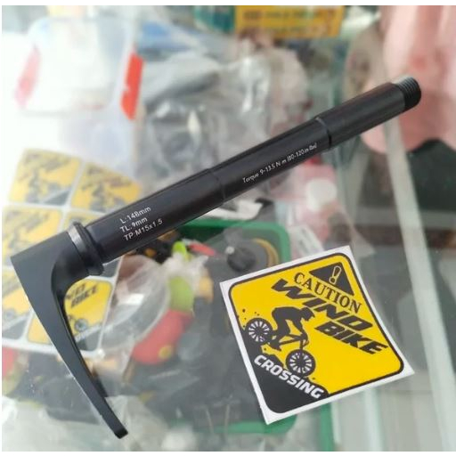 AS FORK TA15 TA15x100 THRU AXLE DEPAN MODEL QR ROCKSHOX TA 15X100 Lenght 145mm 148mm Pitch M15x1.5 T