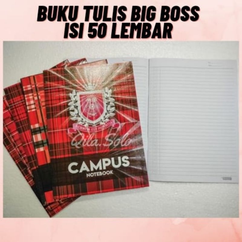 

BUKU TULIS BOXY SIDU BIG BOSS CAMPUS ISI 5O LEMBAR 1 BUKU(ORIGINAL PRODUK)