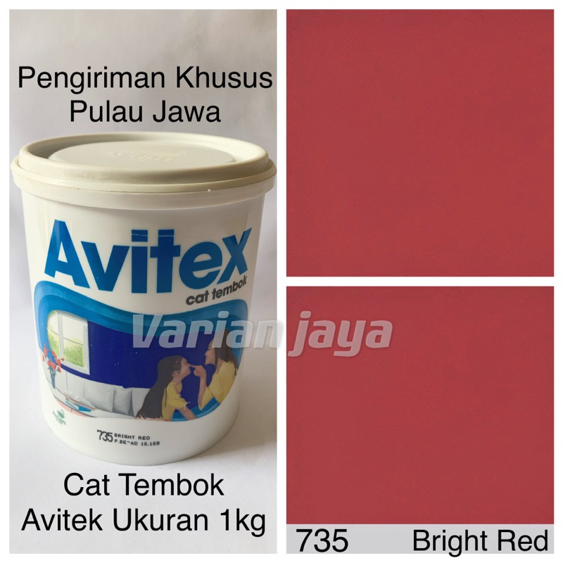Cat Tembok 1kg Merah Avitex Bright Red