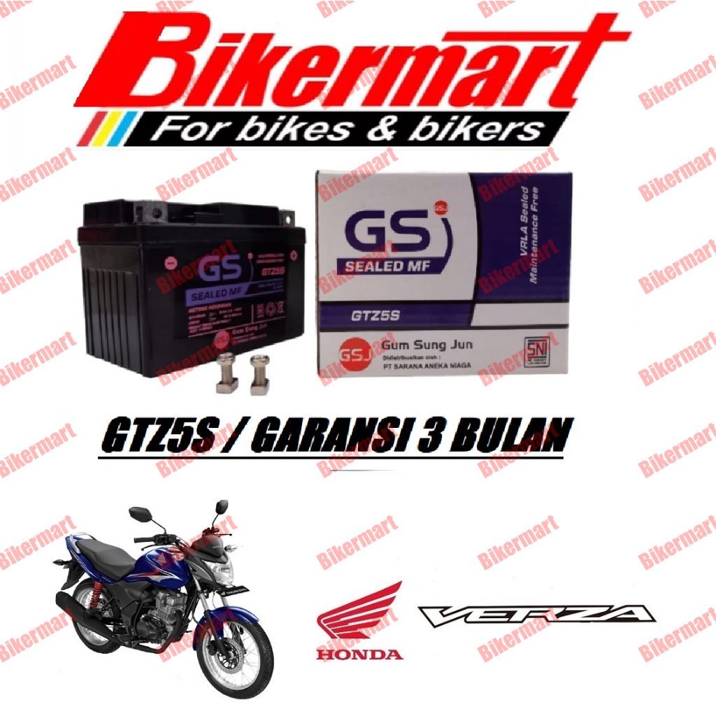 Aki Motor Honda Verza GTZ5S Accu Kering MF