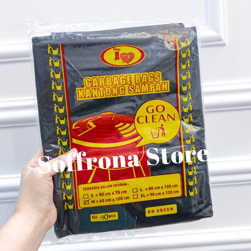 kantong plastik sampah ukurah M 60 cm x 100 cm isi 10 lembar ready stock makassar