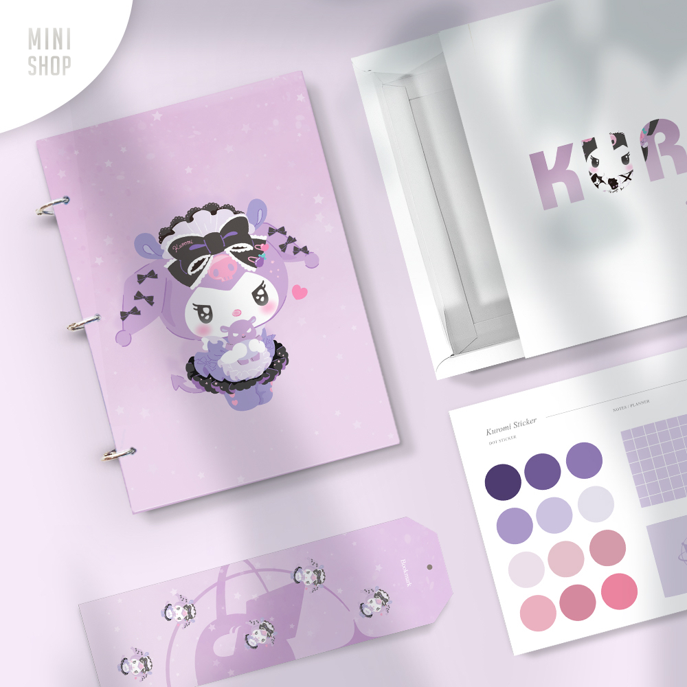 

Kuromi notebook - ( A5 / Smart Planner - buku diary / notes / korea / buku / weekly / agenda / journal / aesthetic / binder / estetik )