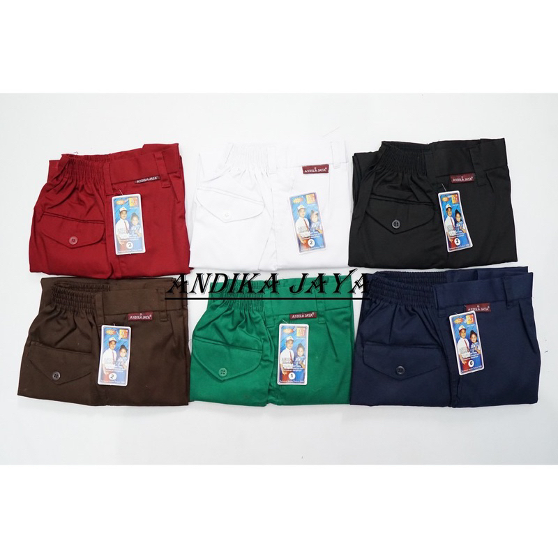 celana sekolah  size besar SD SMP dan Pramuka premium,, warna merah,putih,hijau,biru smp,pramuka dan