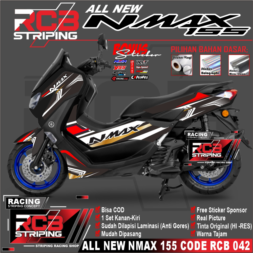 STRIPING NMAX NEW / STRIPING NMAX NEW ALL DESIGN TERBARU 2020 2021 2022 2023 .RCB 042