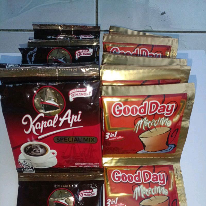 

Kopi kapal api special mix & gooday mocacinno